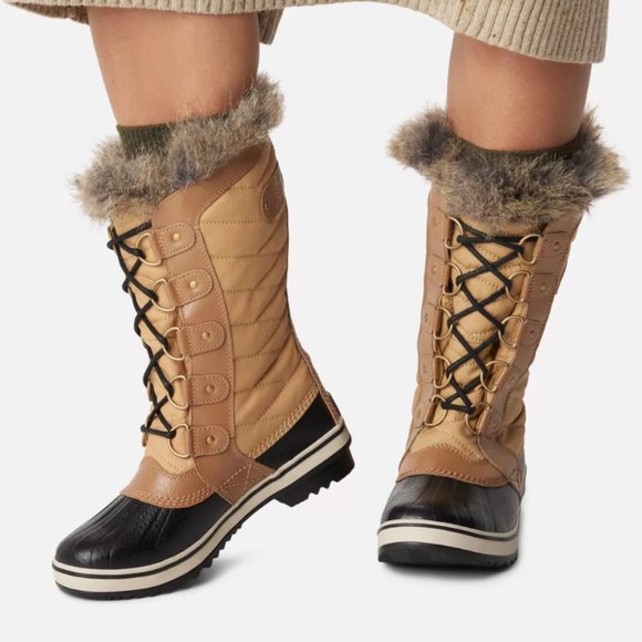 Sorel Shoes - SOREL - Women's Tofino II Waterproof Winter Boot Faux Fur Cuff Curry, Fawn, WM 8